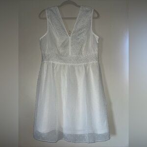 Kings Road Women’s Boho Style White Sleeveless Mini Dress Sz PXL Petite XL